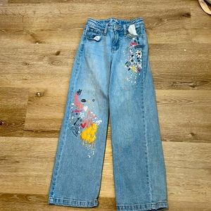 Colorful girls jeans